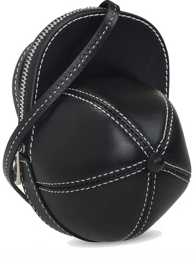 Cap Nano Leather Shoulder Bag Black - JW ANDERSON - BALAAN 5