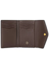 Folded Grain Leather Multi Card Wallet Black - MULBERRY - BALAAN 6