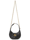 GG Marmont Half Moon Mini Bag Black - GUCCI - BALAAN 8