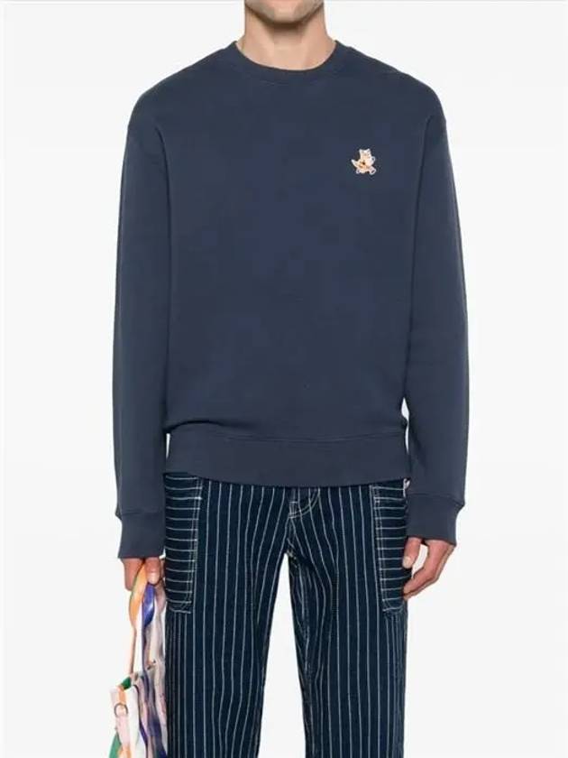 Fox Cotton Sweatshirt Navy - MAISON KITSUNE - BALAAN 4