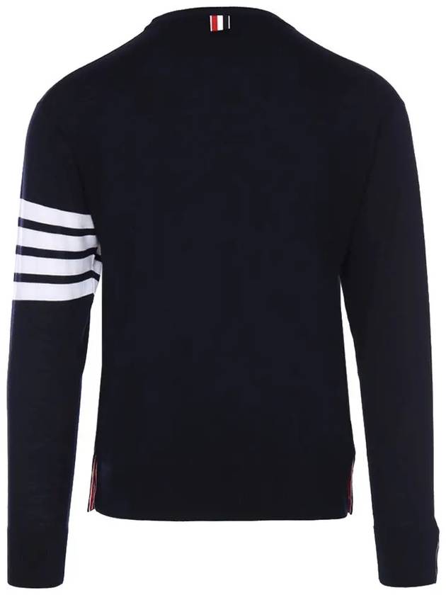 4 Bar Stripe Classic Wool Knit Top Navy - THOM BROWNE - BALAAN 4