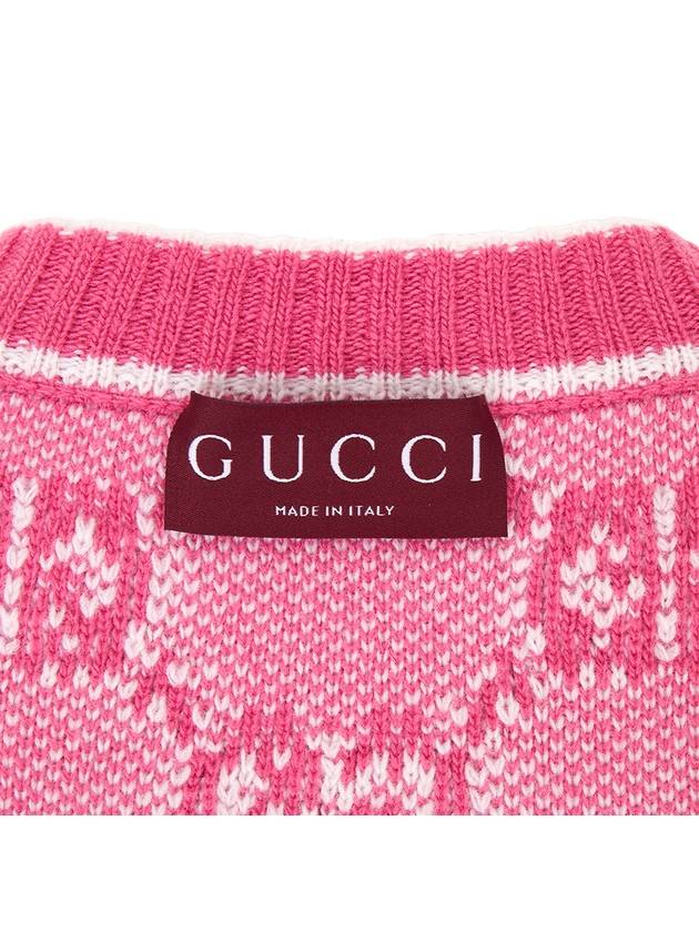 GG Boucle Jacquard Cardigan Pink - GUCCI - BALAAN 10