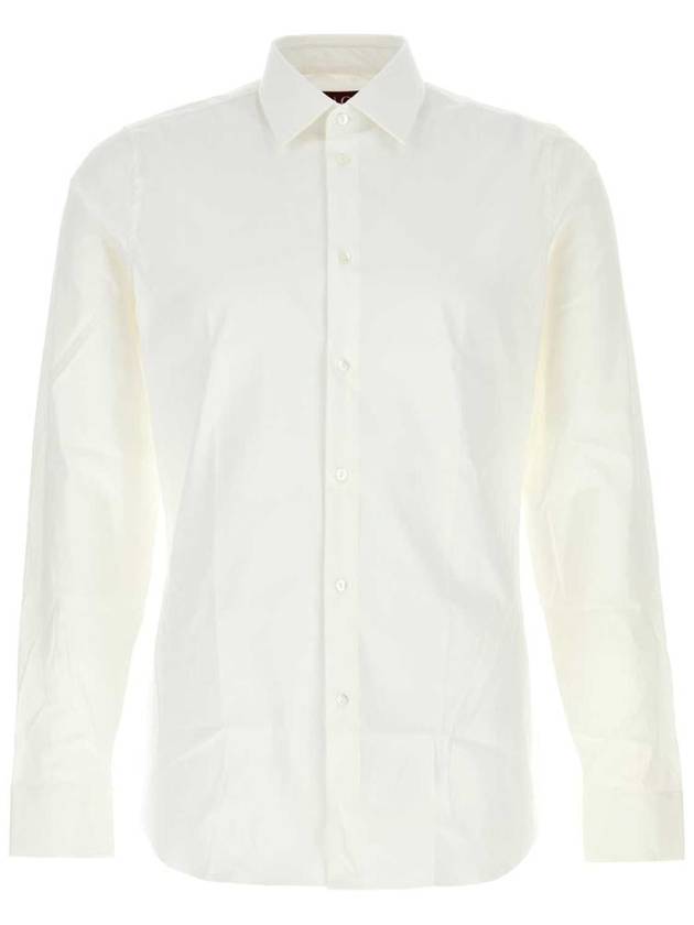 Stretch Cotton Poplin Long Sleeve Shirt White - GUCCI - BALAAN 2