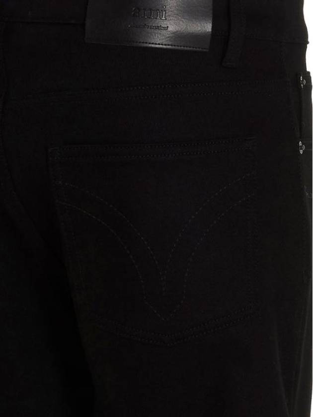 Men's Slim Fit Straight Pants Black - AMI - BALAAN 5