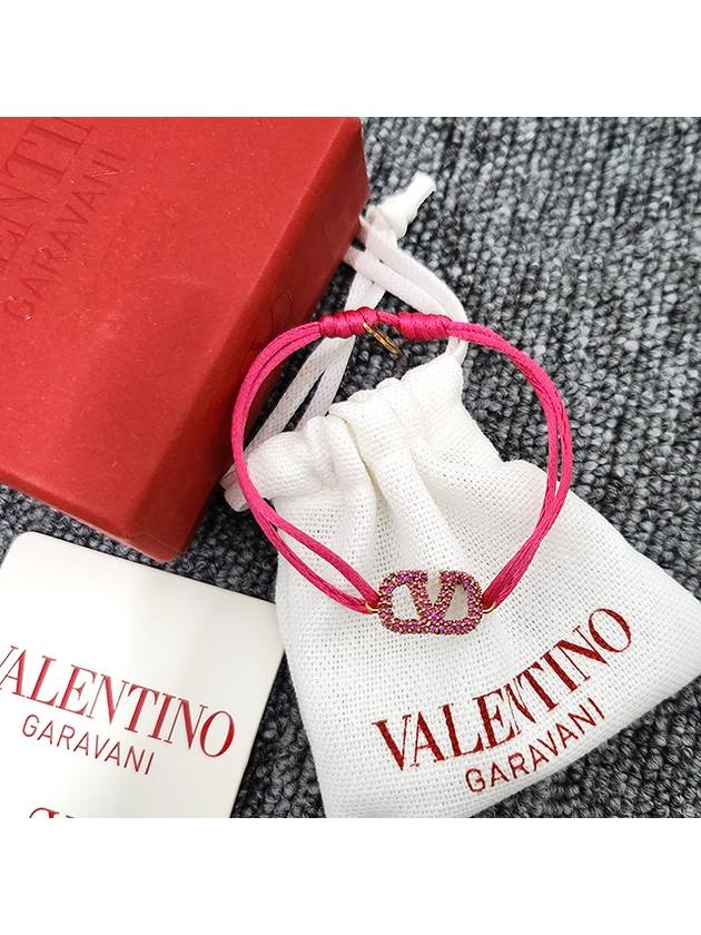 V Logo Garavani Bracelet Pink - VALENTINO - BALAAN 3