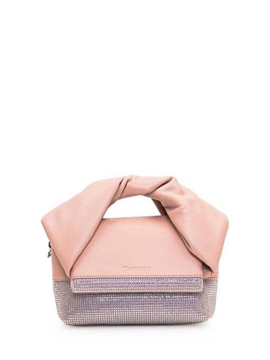 Twister Crystal Leather Small Tote Bag Pink - JW ANDERSON - BALAAN 1