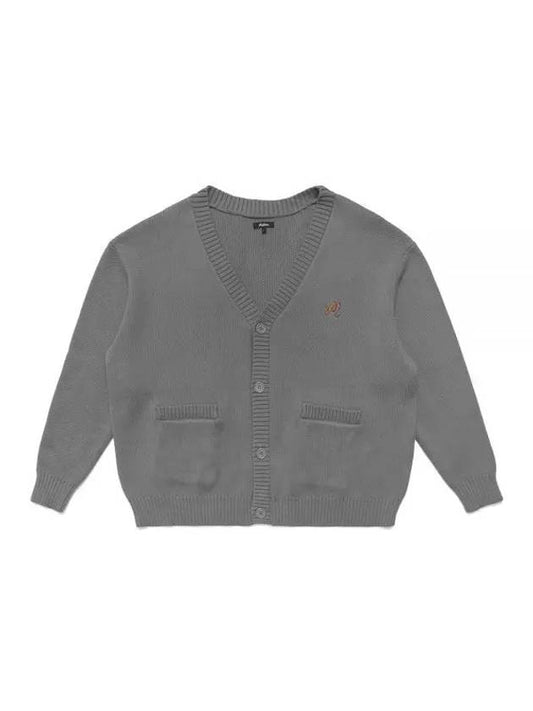 Morning Mist Collection Legends Cardigan MELANGE GRAY M3113LKO03MGR - MALBON GOLF - BALAAN 1