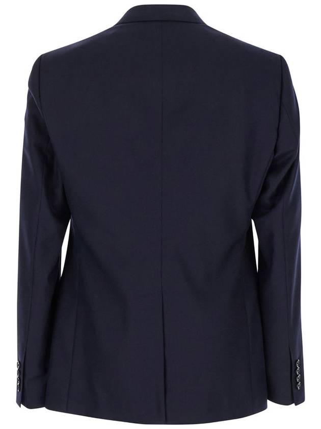 Blue Single-Breasted Jacket With Peak Revers In Wool Man - DOLCE&GABBANA - BALAAN 2