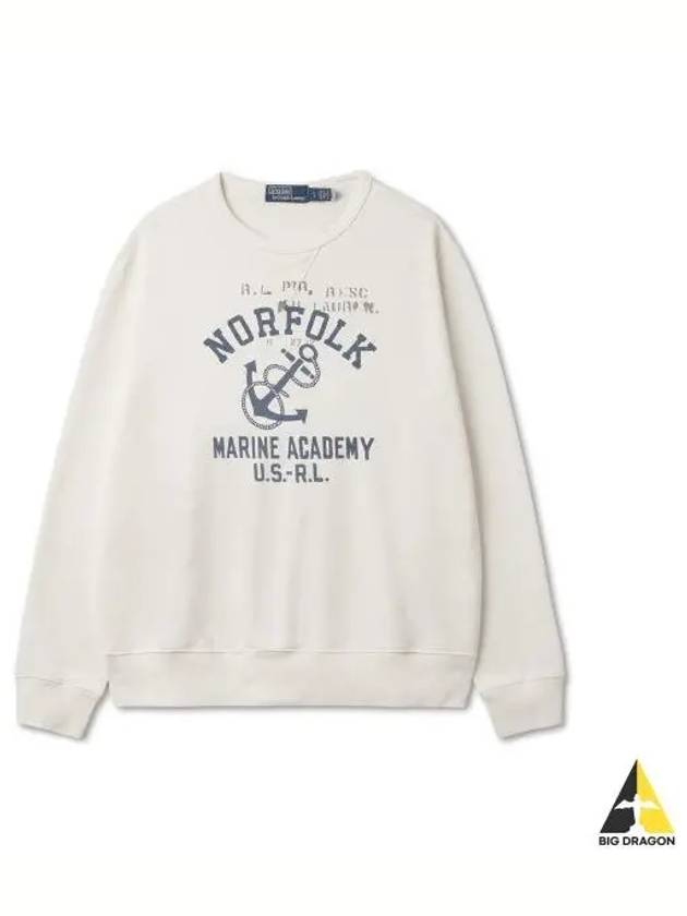 Anchor print fleece sweatshirt white - POLO RALPH LAUREN - BALAAN 1