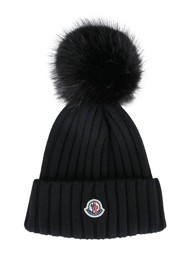 patch logo pom wool beanie 3B00027 M1131 999 - MONCLER - BALAAN 1