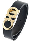 Gancini Reversible Adjustable Leather Belt Black - SALVATORE FERRAGAMO - BALAAN 2