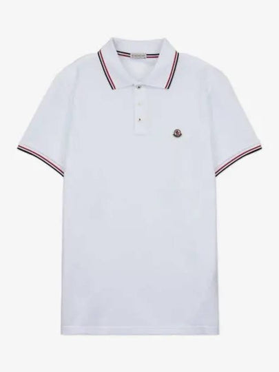 Logo Patch Cotton PK Shirt White - MONCLER - BALAAN 2