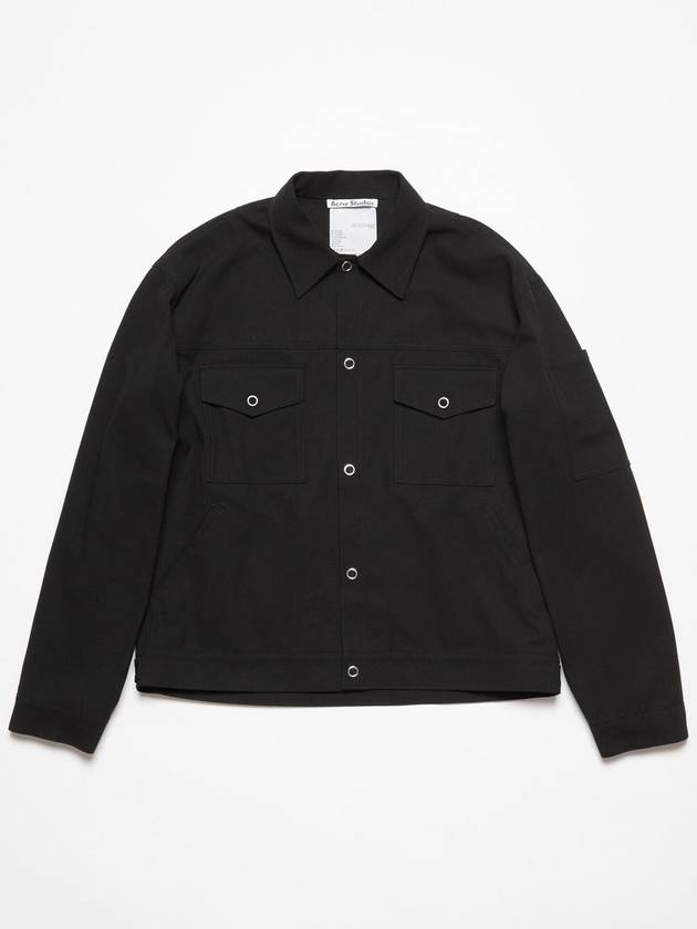 Classic Collar Long Sleeve Jacket Black - ACNE STUDIOS - BALAAN 2