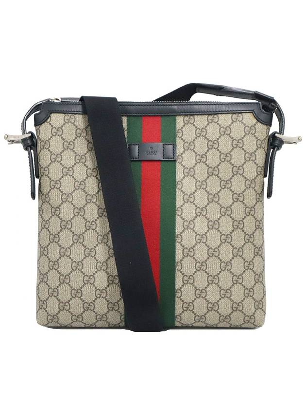 Gucci 387111 GG Supreme Canvas WEB Messenger Cross Bag - GUCCI - BALAAN 1