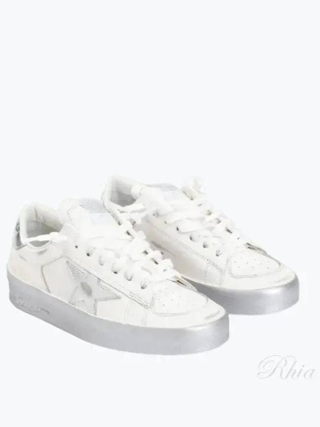 Stardan Silver Tab Low Top Sneakers White - GOLDEN GOOSE - BALAAN 2