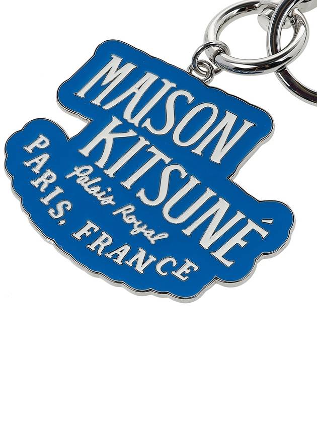 Maison Kitsune Men's Lettering Logo Keyring LM06901AM1005 SAPPHIRE - MAISON KITSUNE - BALAAN 3