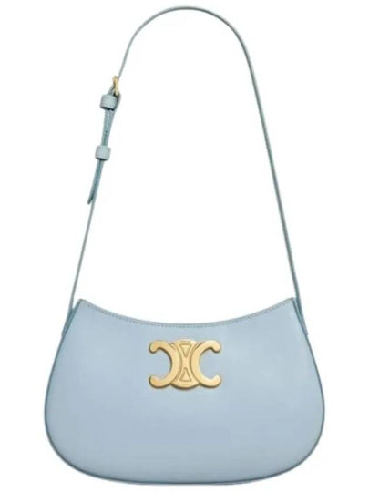 Tilly Medium Shiny Calfskin Shoulder Bag Light Blue - CELINE - BALAAN 2