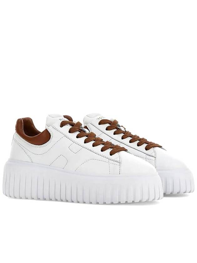 Platform Leather Low Top Sneakers White - HOGAN - BALAAN 3