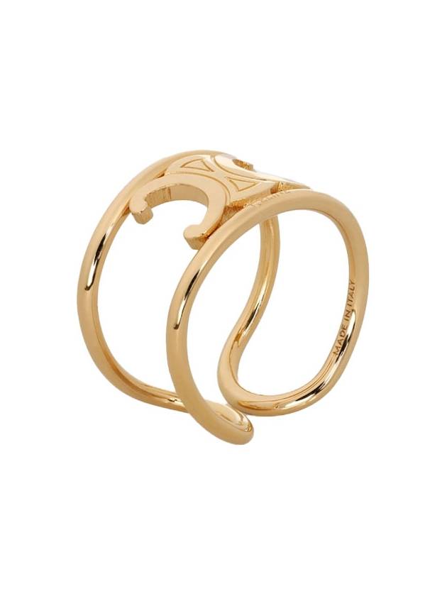 Triomphe Logo Ring Gold - CELINE - BALAAN 3