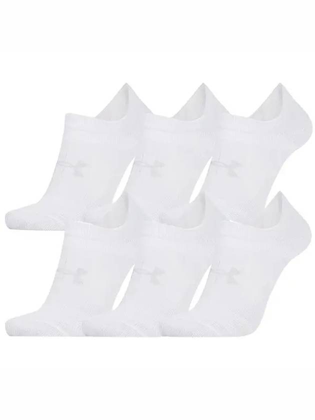 Essential No Show Socks 6 Pack Set White - UNDER ARMOUR - BALAAN 3