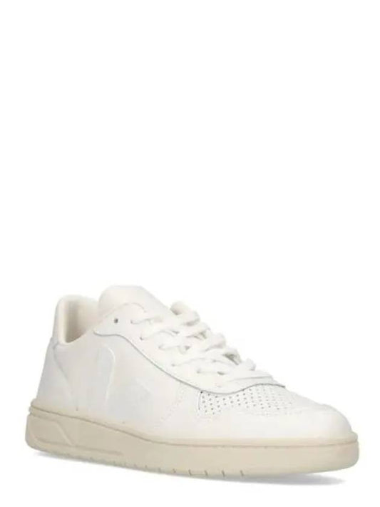 V 10 logo perforated white leather sneakers - VEJA - BALAAN 2