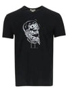 Skull Print Short Sleeve T-Shirt Black - ALEXANDER MCQUEEN - BALAAN 2