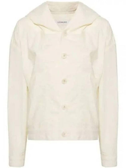 Cotton Crinkled Finish Jacket White - LEMAIRE - BALAAN 2