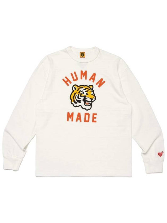 Human Made Tiger Graphic White Long Sleeve T Shirt HM27CS013 - HUMAN MADE - BALAAN 1