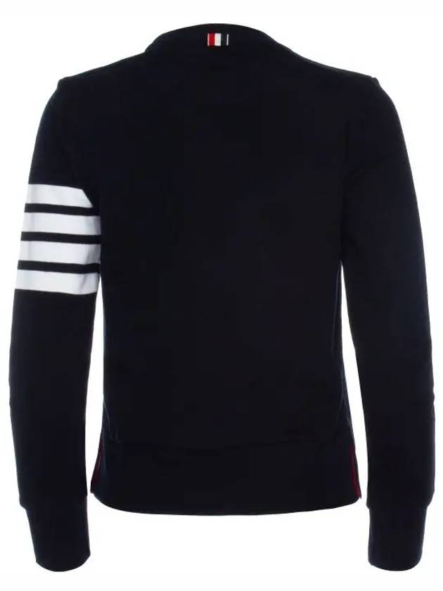 Engineered 4 Bar Stripe Loopback Jersey Knit Crewneck Sweatshirt Navy - THOM BROWNE - BALAAN 3