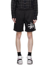 Logo Big Basic Mesh Shorts Black - STUSSY - BALAAN 1