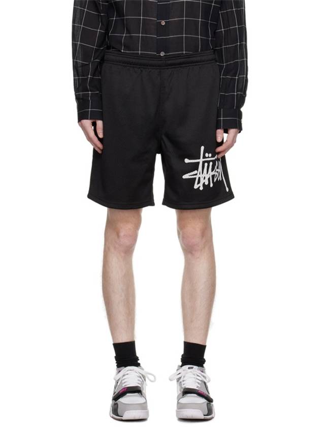 Logo Big Basic Mesh Shorts Black - STUSSY - BALAAN 3