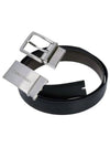 Reversible 2 Buckle Leather Belt Black - CALVIN KLEIN - BALAAN 1