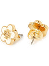 Kira Flower Stud Earrings White Gold - TORY BURCH - BALAAN 4