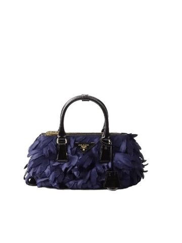 Satin Patent Leather Galleria Mini Bag Purple - PRADA - BALAAN 1