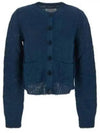 Hemp Basket Weave Knit Cardigan Blue - MAISON MARGIELA - BALAAN 2