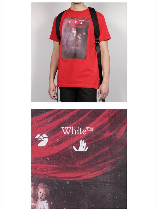 Spray Caravaggio Printing Short Sleeve T-Shirt - OFF WHITE - BALAAN 6