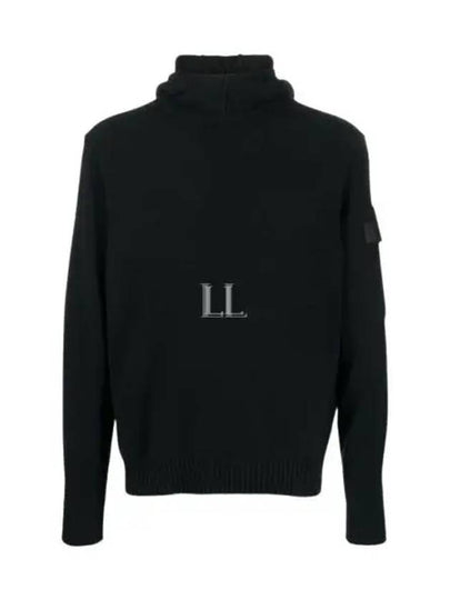 Metropolis Hooded Knit Top Black - CP COMPANY - BALAAN 2