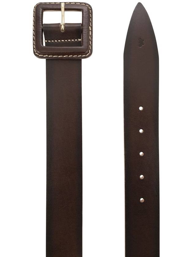 GERARD - Leather belt with covered buckle - WEEKEND MAX MARA - BALAAN 2