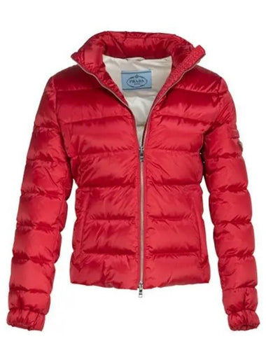 Women s triangle logo color scheme basic goose down padded jacket red 29W149 1DAB F0AA6 270082 1147418 - PRADA - BALAAN 1