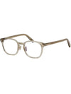 Blue light blocking glasses frame TF5997KB 045 Transparent brown Asian fit square horn - TOM FORD - BALAAN 7