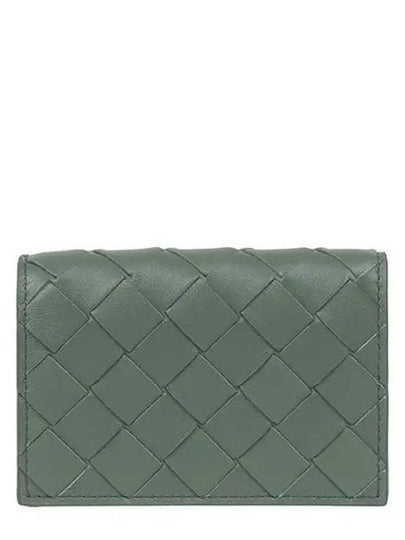 Intrecciato Flap Business Card Wallet Grey - BOTTEGA VENETA - BALAAN 2