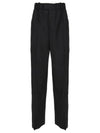 Light Wool Wide Leg Pants Black - BOTTEGA VENETA - BALAAN 2