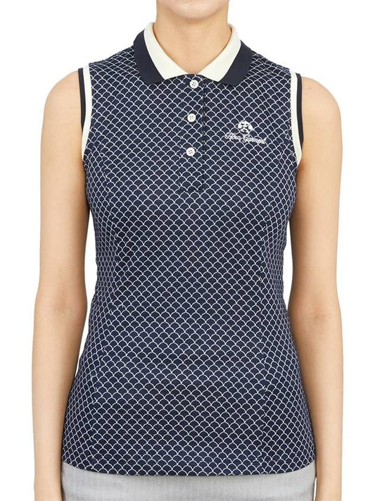 Women's Scale Sleeveless Navy - HORN GARMENT - BALAAN 2