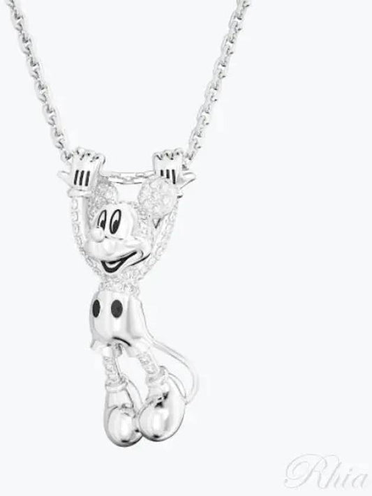 Disney100 Mickey Mouse Rhodium Pendant Necklace Silver - SWAROVSKI - BALAAN 2