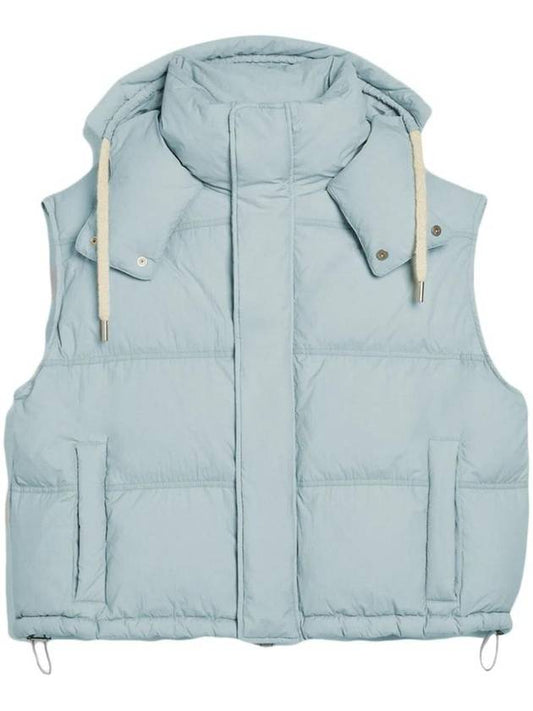 Alexandre Mattiussi Technical Canvas Padded Vest Aquamarine - AMI - BALAAN 1