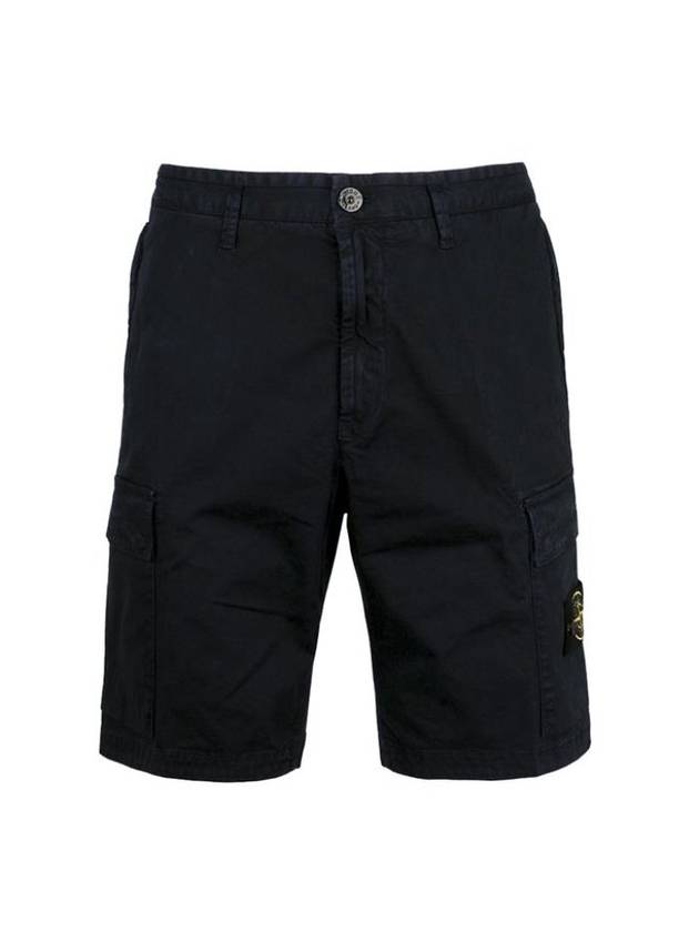 Wappen Patch Old Effect Bermuda Cargo Shorts Navy - STONE ISLAND - BALAAN 1