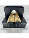 Ballerina Flats Gumbe Beige Black G02819 - CHANEL - BALAAN 1