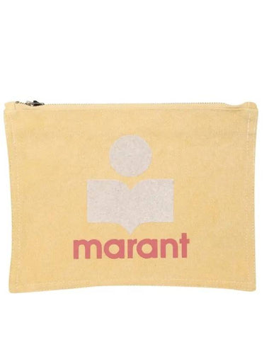 Netita Logo Mini Pouch Bag Yellow - ISABEL MARANT - BALAAN 1