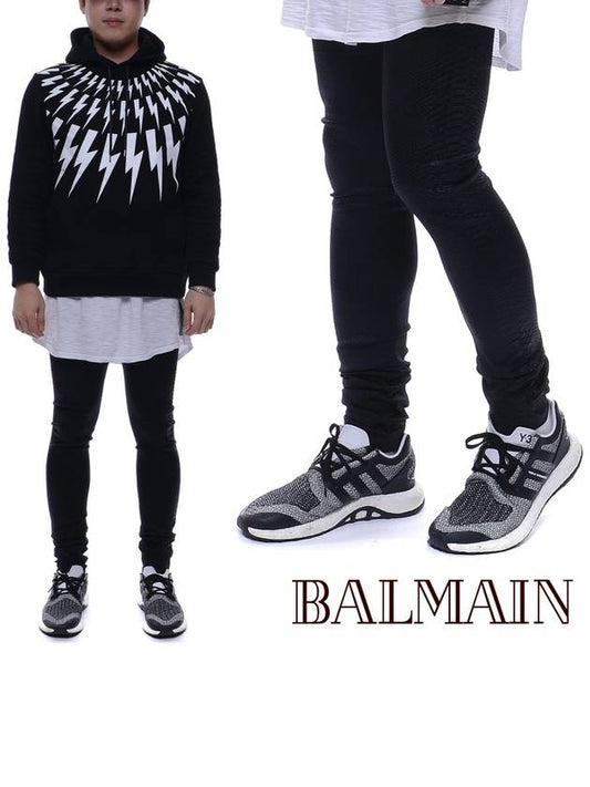 Slim Fit Leggings Black - BALMAIN - BALAAN 2