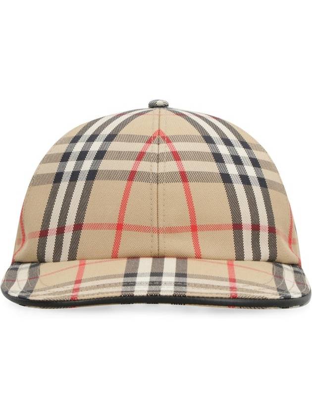 Check Cotton Ball Cap Beige - BURBERRY - BALAAN 2